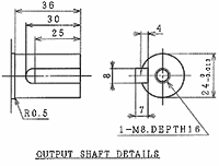 日立电机尺寸图 0.2kW 横行用