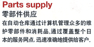 图片：Parts supply零部件供应
