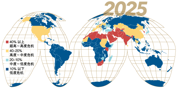 2025年世界用水危机度预测