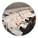 Photo of the computer-aided traffic control system for the Shinkansen