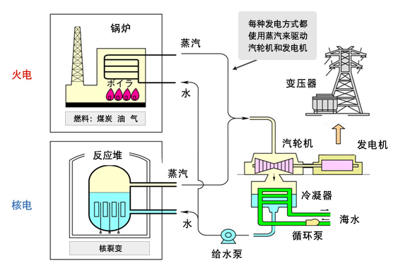 核电与火电的系统对比