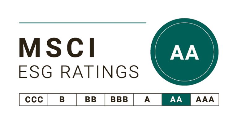 Logo：MSCI ESG RATINGS AA